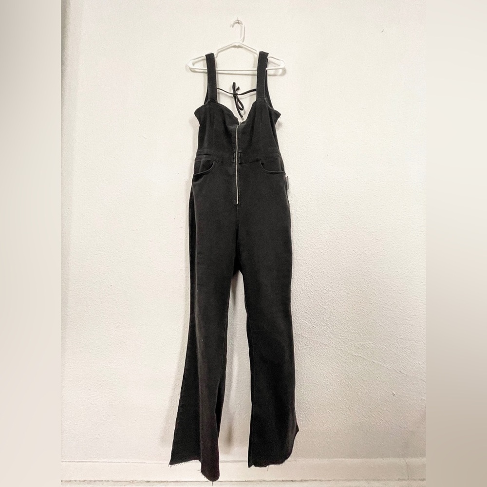 BRAND NEW with tags Free People CRVY 2nd Ave One Piece, washed black, size 12